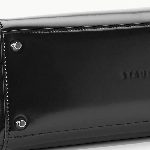 NWT STAUD Shirley Leather Black Bag Polished - Picture 5 of 5